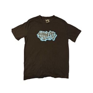 Kik Wear 91 Mens 2XL Black Graffiti Logo Graphic  Cotton T-Shirt Streetwear